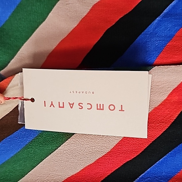 NWT TOMCSANYI ZIRC sleeveless stripe wide leg jumpsuit sz L sustainable Budapest - Picture 11 of 15